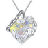 Top Christmas Gift for Daughters: Crystal Heart Pendant Necklace with Meaningful Shine