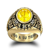 Sterling Silver Personalized Men's Class Ring Custom Graduation Ring