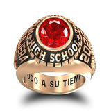 Sterling Silver Personalized Men's Class Ring Custom Graduation Ring