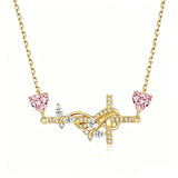 14K Gold Plated Birthstone Butterfly Cross Necklace for Women Anniversary Christmas Birthday Gift