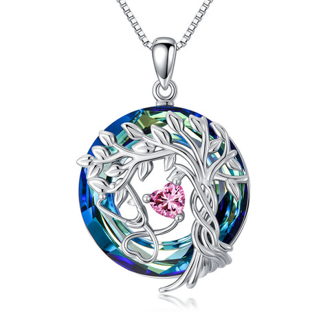 Sterling Silver Birthstone Caduceus & Stethoscope Pendant Necklace