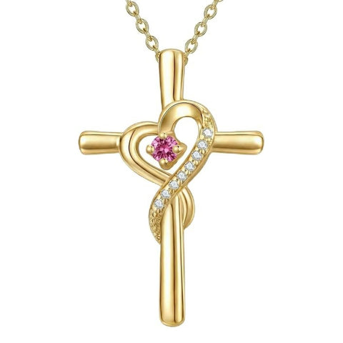 14K Gold Plated Cross Pendant Necklace for Women Faith Jewelry for Anniversary Christmas  Birthday Mother's Day