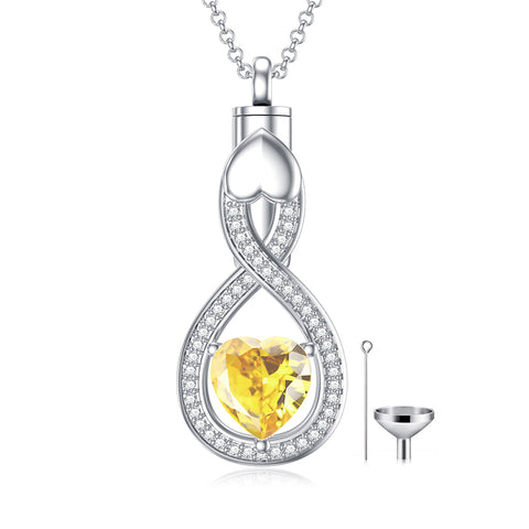 Sterling Silver Tear Dangle Urn Necklace for Ashes