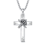 Sterling Silver 12 Constellation Cross Pendant Necklace