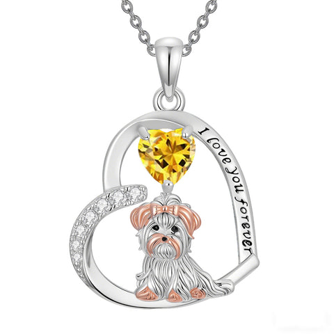 Sterling Silver 12 Month Birthstone Yorkshire Pendant Necklace