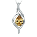 14K Gold Plated 12 Month Birthstone Infinity Twisted Pendant Necklace Mother's Day Christmas Anniversary Birthday Gift