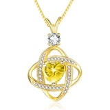 14K Gold Plated Heart Birthstone Infinity Pendant Necklace for Women Anniversary Christmas Birthday Gifts