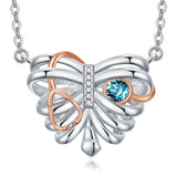 Sterling Silver Heart Rib Cage&Doctor Nurse  Stethoscope Medicine Themed Pendant Necklace