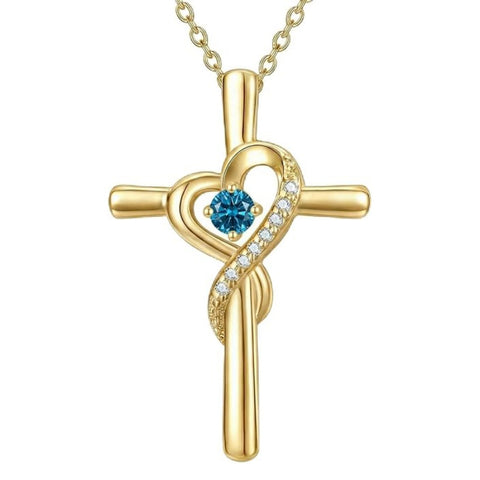 14K Gold Plated Cross Pendant Necklace for Women Faith Jewelry for Anniversary Christmas  Birthday Mother's Day