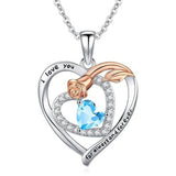 14K Gold Plated  Birthstone Rose Flower Necklaces for Women