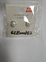 925 Sterling Silver Elegant Pearl Stud Earrings In Silver Floral Setting
