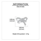 925 Sterling Silver Elegant Bow-shaped Silver Stud Earrings With Rhinestone Accents