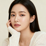 925 Sterling Silver Elegant Silver Dolphin Earrings With Heart-shaped Zircon Accents