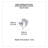 925 Sterling Silver Elegant Silver Dolphin Earrings With Heart-shaped Zircon Accents