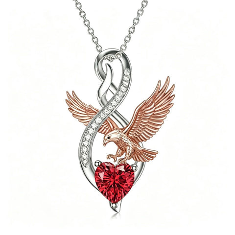 Sterling Silver 12 Month Birthstone Infinity Heart Animal Pendant Necklace Christmas Birthday Jewelry Gift