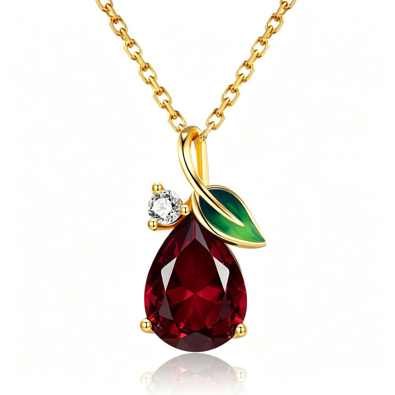 14K Gold Plated  Teardrop Birthstone Pendant Necklace Birthday Gifts for Women