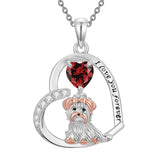 Sterling Silver 12 Month Birthstone Yorkshire Pendant Necklace