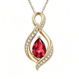 14K Gold Plated  Birthstone Infinity Symbol Pendant  Necklace Anniversary Christmas Birthday Jewelry Gift