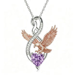 Sterling Silver 12 Month Birthstone Infinity Heart Animal Pendant Necklace Christmas Birthday Jewelry Gift