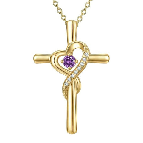 14K Gold Plated Cross Pendant Necklace for Women Faith Jewelry for Anniversary Christmas  Birthday Mother's Day