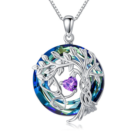 Sterling Silver Birthstone Caduceus & Stethoscope Pendant Necklace