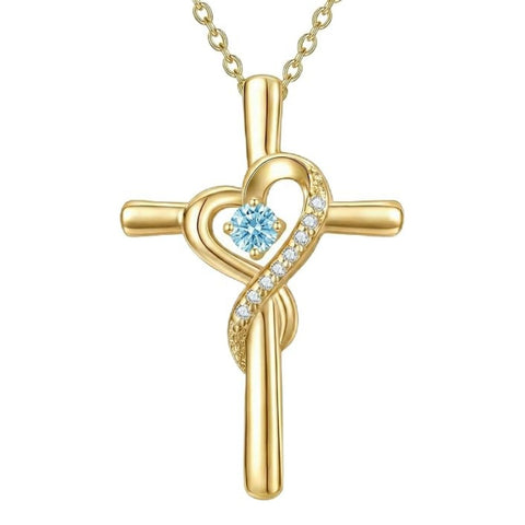 14K Gold Plated Cross Pendant Necklace for Women Faith Jewelry for Anniversary Christmas  Birthday Mother's Day