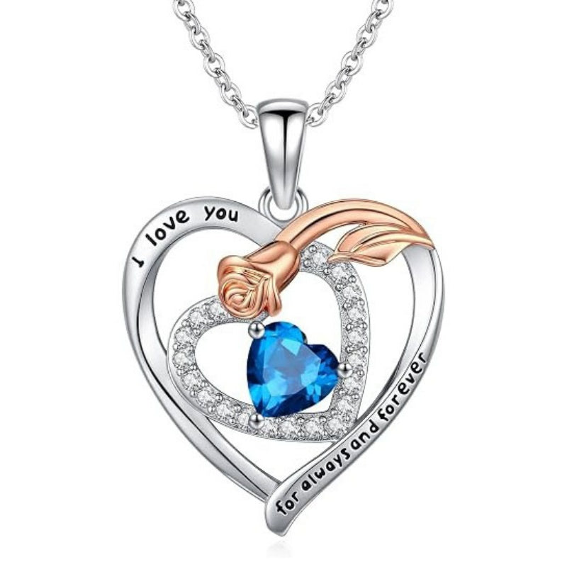 14K Gold Plated  Birthstone Rose Flower Necklaces for Women