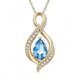 14K Gold Plated  Birthstone Infinity Symbol Pendant  Necklace Anniversary Christmas Birthday Jewelry Gift