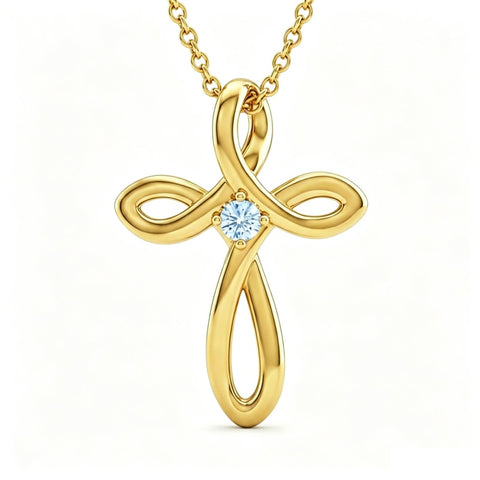14K Gold Plated Cross Pendant Necklace for Women Faith Jewelry for Anniversary Christmas  Birthday Mother's Day