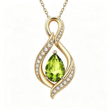 14K Gold Plated  Birthstone Infinity Symbol Pendant  Necklace Anniversary Christmas Birthday Jewelry Gift
