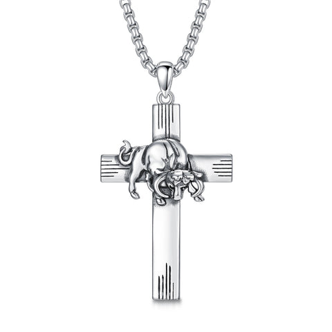 Sterling Silver 12 Constellation Cross Pendant Necklace