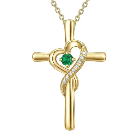 14K Gold Plated Cross Pendant Necklace for Women Faith Jewelry for Anniversary Christmas  Birthday Mother's Day