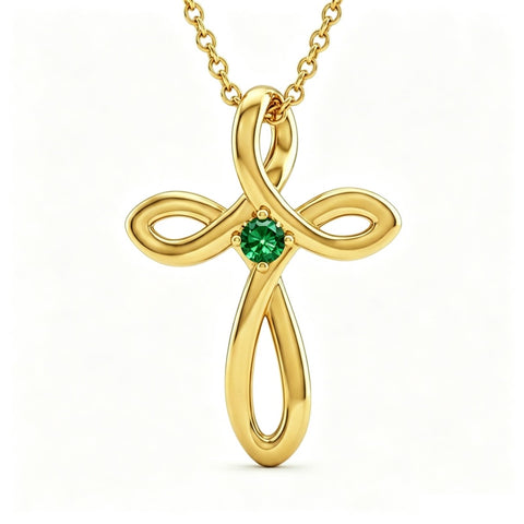 14K Gold Plated Cross Pendant Necklace for Women Faith Jewelry for Anniversary Christmas  Birthday Mother's Day