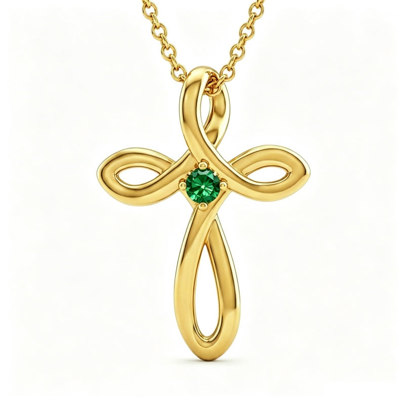 14K Gold Plated Cross Pendant Necklace for Women Faith Jewelry for Anniversary Christmas  Birthday Mother's Day