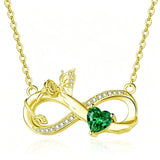 14K Gold Plated Birthstone Butterfly Necklace for Women Ideal Gift for Anniversary Christmas Birthday