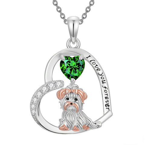 Sterling Silver 12 Month Birthstone Yorkshire Pendant Necklace