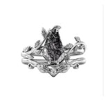 Sterling Silver Coffin Shap Vintage Gemstone Set Engagement Ring