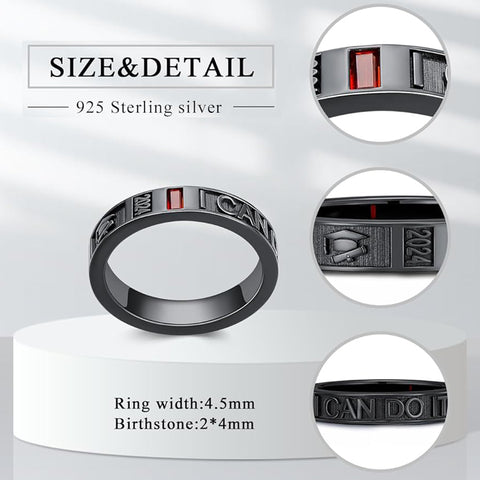 Sterling Sliver Personalied Engraved Birthstone Graduation High School Rings