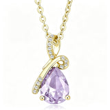 14K Gold Plated  Teardrop Birthstone Pendant Necklace Birthday Gifts for Women