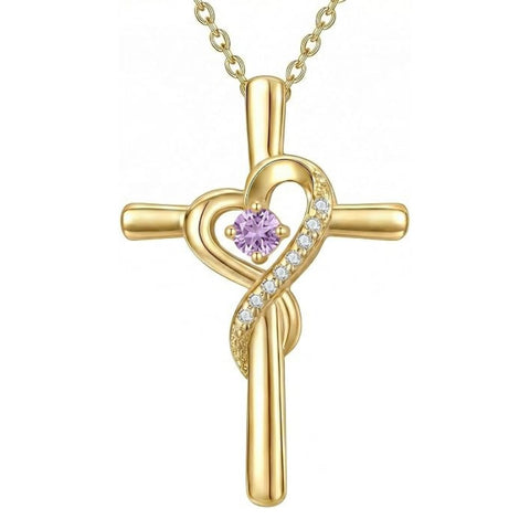 14K Gold Plated Cross Pendant Necklace for Women Faith Jewelry for Anniversary Christmas  Birthday Mother's Day