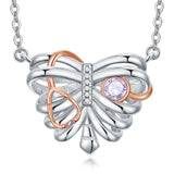 Sterling Silver Heart Rib Cage&Doctor Nurse  Stethoscope Medicine Themed Pendant Necklace