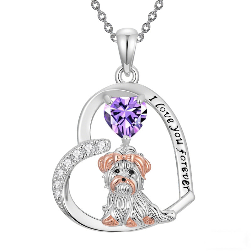 Sterling Silver 12 Month Birthstone Yorkshire Pendant Necklace