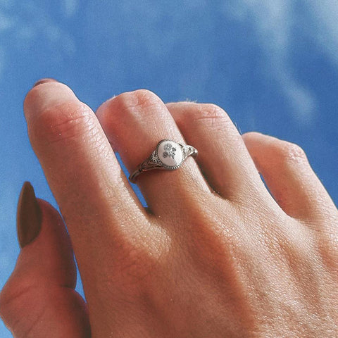 Sterling Silver Custom  Birth Flower Ring for Women Birthday Mother's Day Christmas Gifts