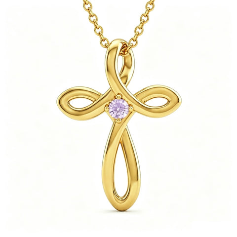 14K Gold Plated Cross Pendant Necklace for Women Faith Jewelry for Anniversary Christmas  Birthday Mother's Day