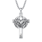 Sterling Silver 12 Constellation Cross Pendant Necklace
