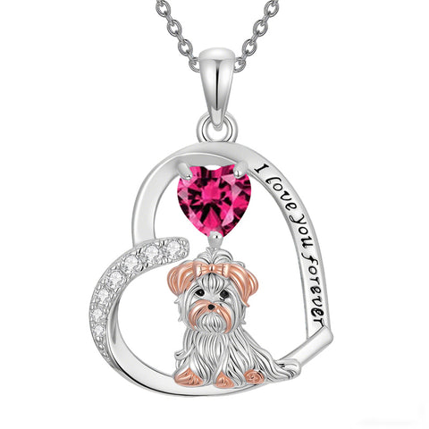 Sterling Silver 12 Month Birthstone Yorkshire Pendant Necklace