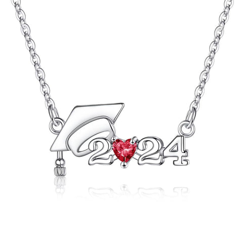 Sterling Sliver  Class of 2024 Graduation Pendant Necklace