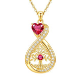 14K Gold Plated Infinity Birthstone  Butterfly Cross Necklace for Women