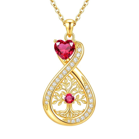 14K Gold Plated Infinity Birthstone  Butterfly Cross Necklace for Women