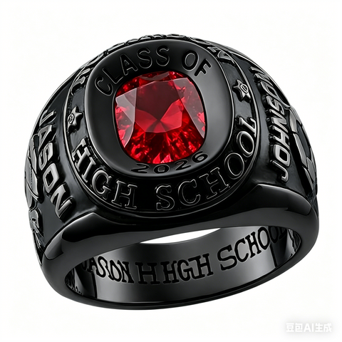 Copper Sterling Silver Custom Birthstone Class Ring for Men